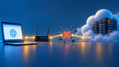 Yönlendirici ile sunucu arasında kesilmiş DNS bağlantısı