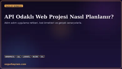 API odaklı web projesi planlama: uç nokta tasarımı ve sözleşme yönetimi
