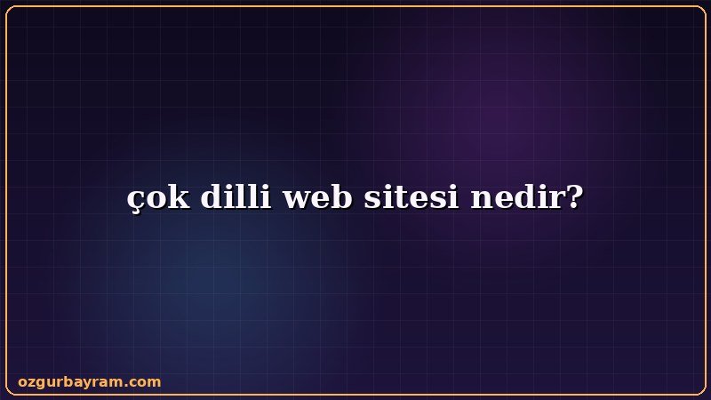 çok dilli web sitesi nedir konusunu özetleyen açıklayıcı görsel