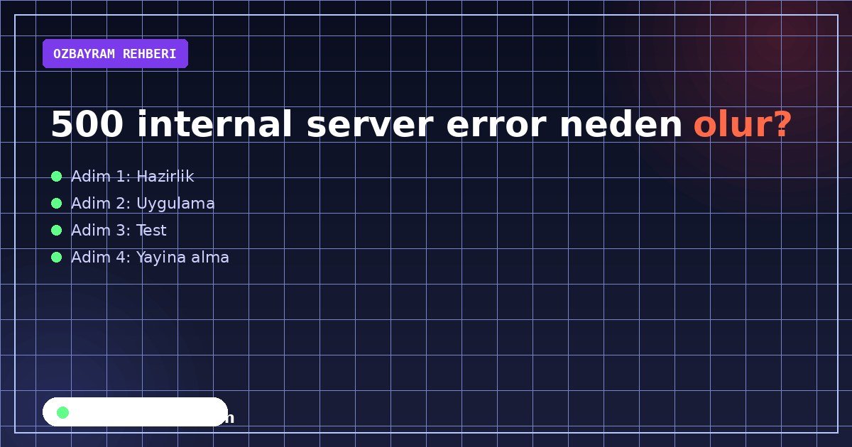 500 internal server error neden olur konusunu özetleyen açıklayıcı görsel