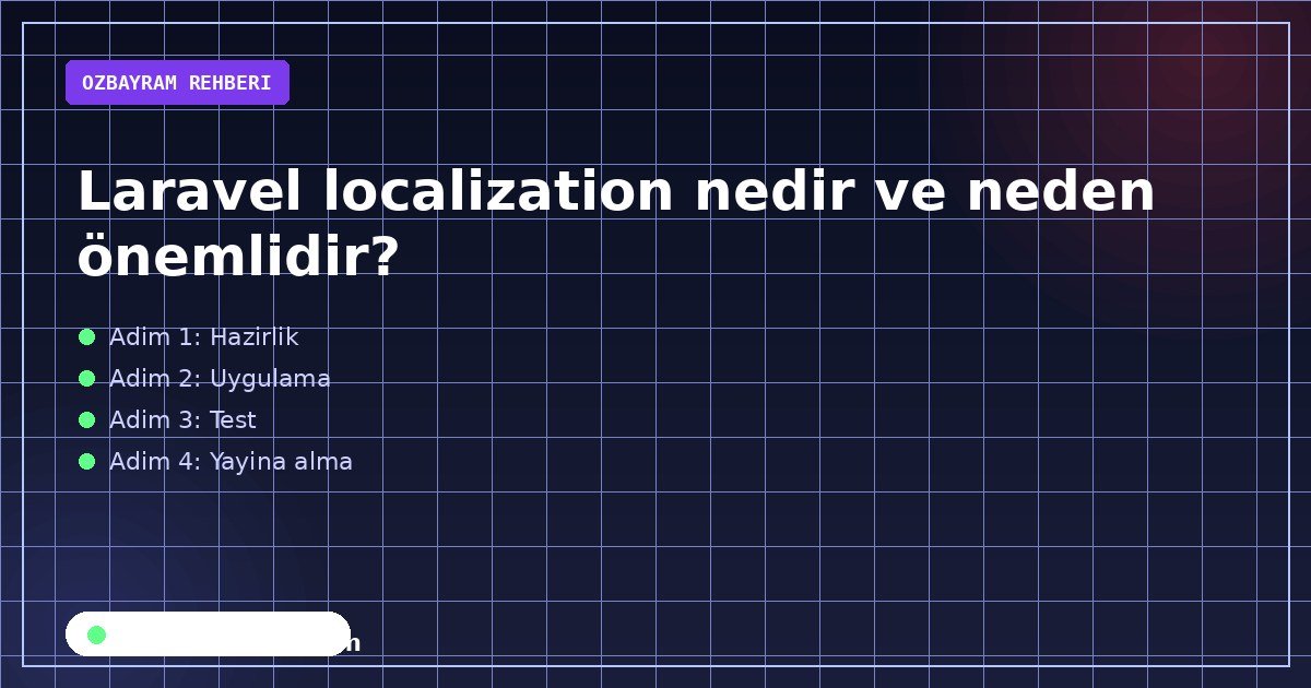 Laravel localization nedir ve neden önemlidir?