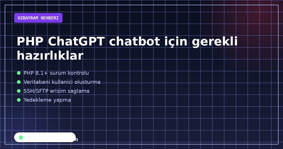 PHP ChatGPT chatbot tarayıcı sunucu OpenAI API mimarisi
