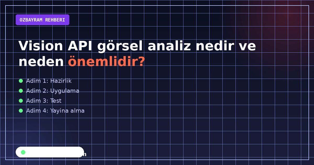 Google Cloud Vision API görsel analiz akışı