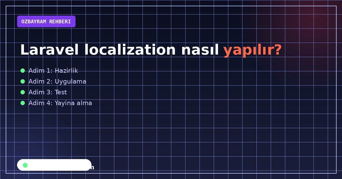 Laravel localization nasıl yapılır?