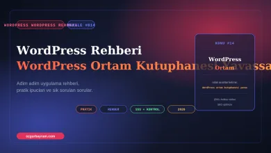 WordPress Ortam Kutuphanesi Yavassa Ne Yapilmali?
