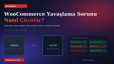 WooCommerce yavaşlama sorununda performans kontrol adımları