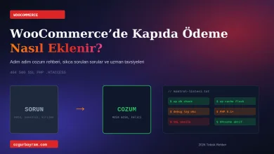 WooCommerce kapıda ödeme kurulumu ve güvenli sipariş yönetimini anlatan kapak çalışması
