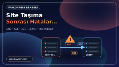 Site Taşıma Sonrası Hatalar: 9 Kontrol ve Çözüm öne çıkan görsel