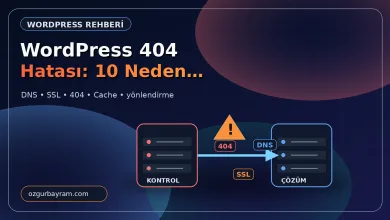 WordPress 404 Hatası: 10 Neden ve Kalıcı Çözüm Yolu öne çıkan görsel