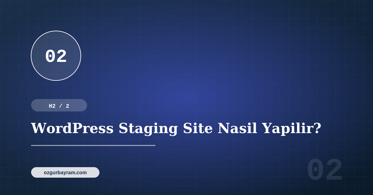 WordPress Staging Site Nasil Yapilir?