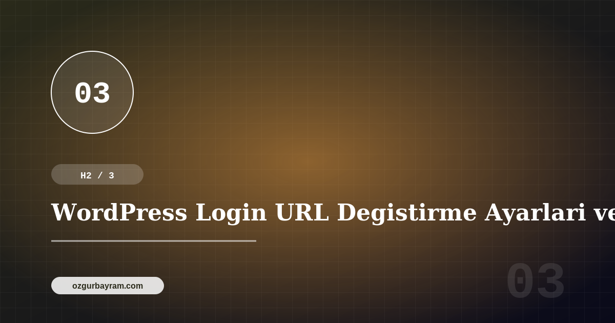 WordPress Login URL Degistirme Ayarlari ve Dikkat Edilmesi Gerekenler