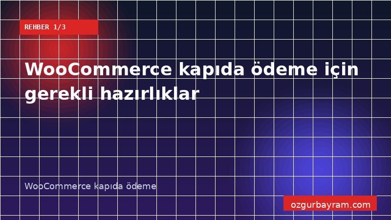 WooCommerce kapıda ödeme sürecinde sipariş, kargo, tahsilat ve durum güncelleme adımları