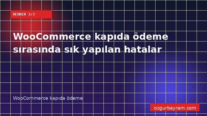 WooCommerce kapıda ödeme siparişlerinde adres doğrulama, risk kontrolü ve teslimat takibi