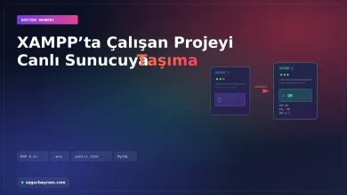 XAMPP projesini canlı sunucuya taşıma: veritabanı aktarımı, yol ve URL güncellemeleri