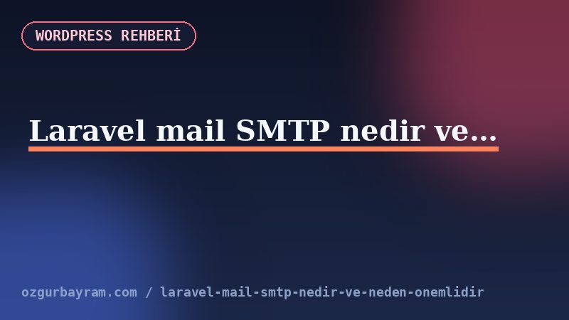 Laravel mail gönderim zinciri: uygulama, Symfony Mailer ve SMTP sunucusu