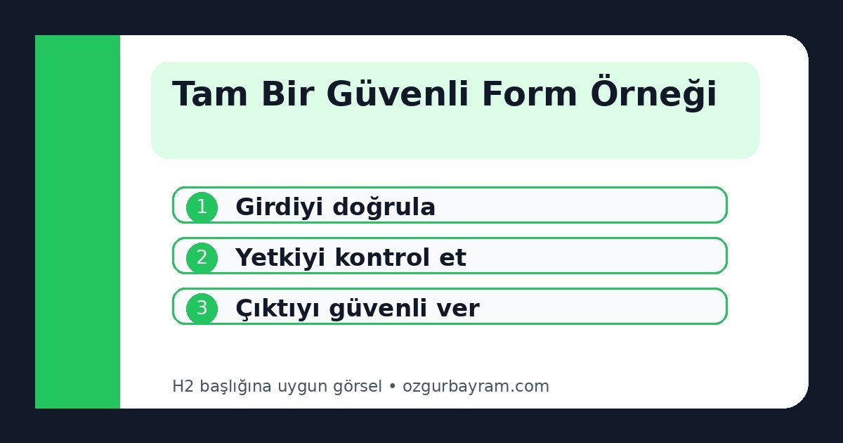 Tam Bir Güvenli Form Örneği