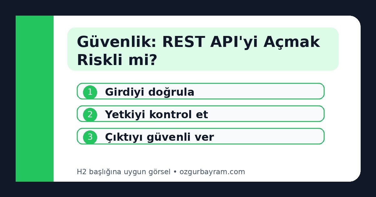 Güvenlik: REST API'yi Açmak Riskli mi?