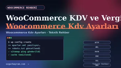 WooCommerce KDV ve vergi ayarlarının yönetim ekranı