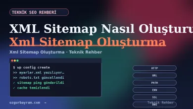 XML sitemap oluşturma