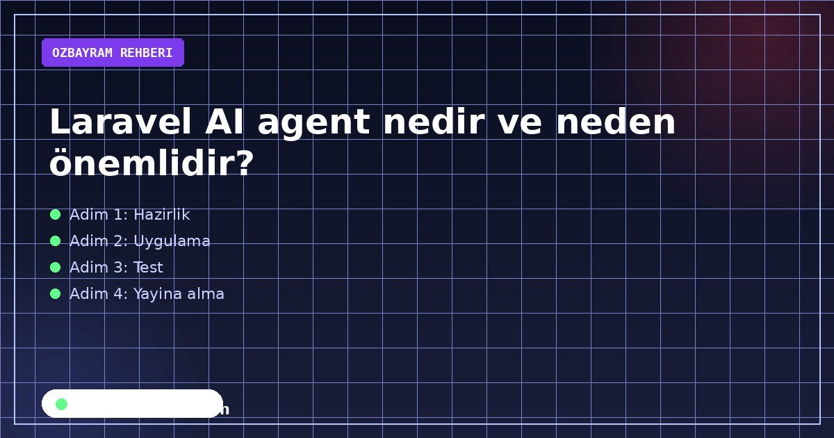 Laravel AI agent nedir ve neden önemlidir?