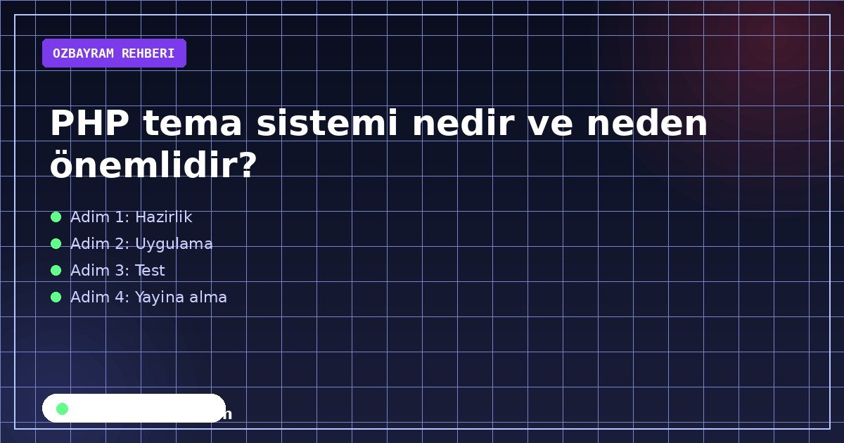 PHP tema sistemi nedir ve neden önemlidir?