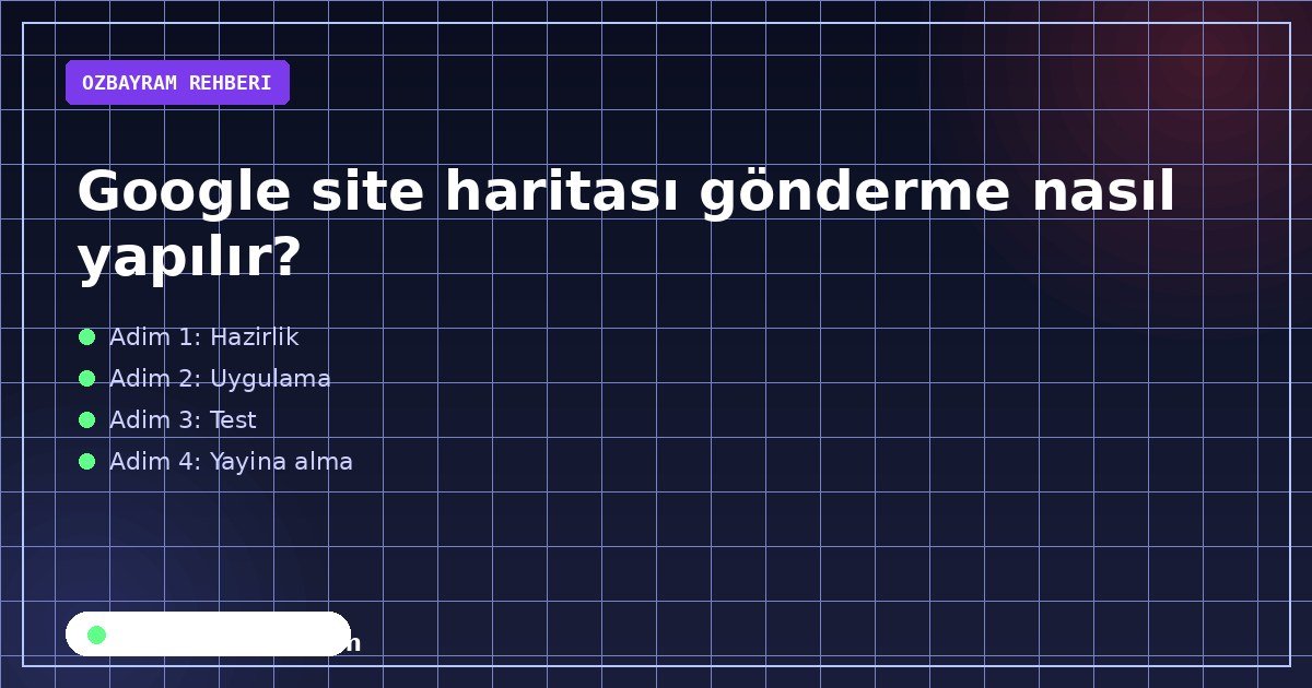 Google site haritası gönderme nasıl yapılır?