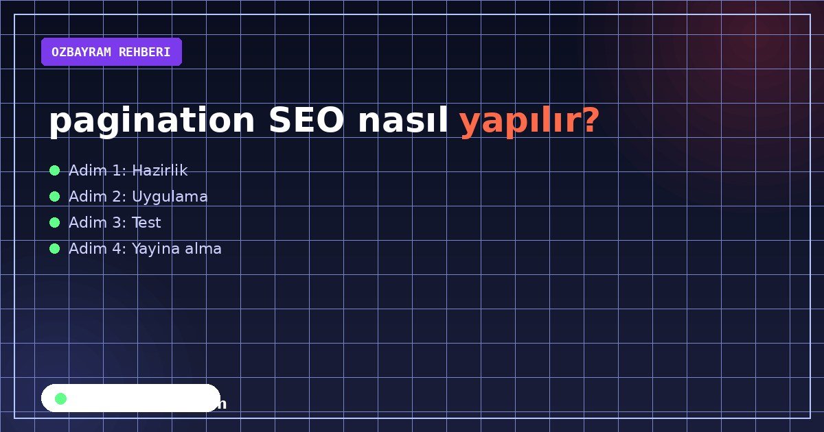 pagination SEO nasıl yapılır?
