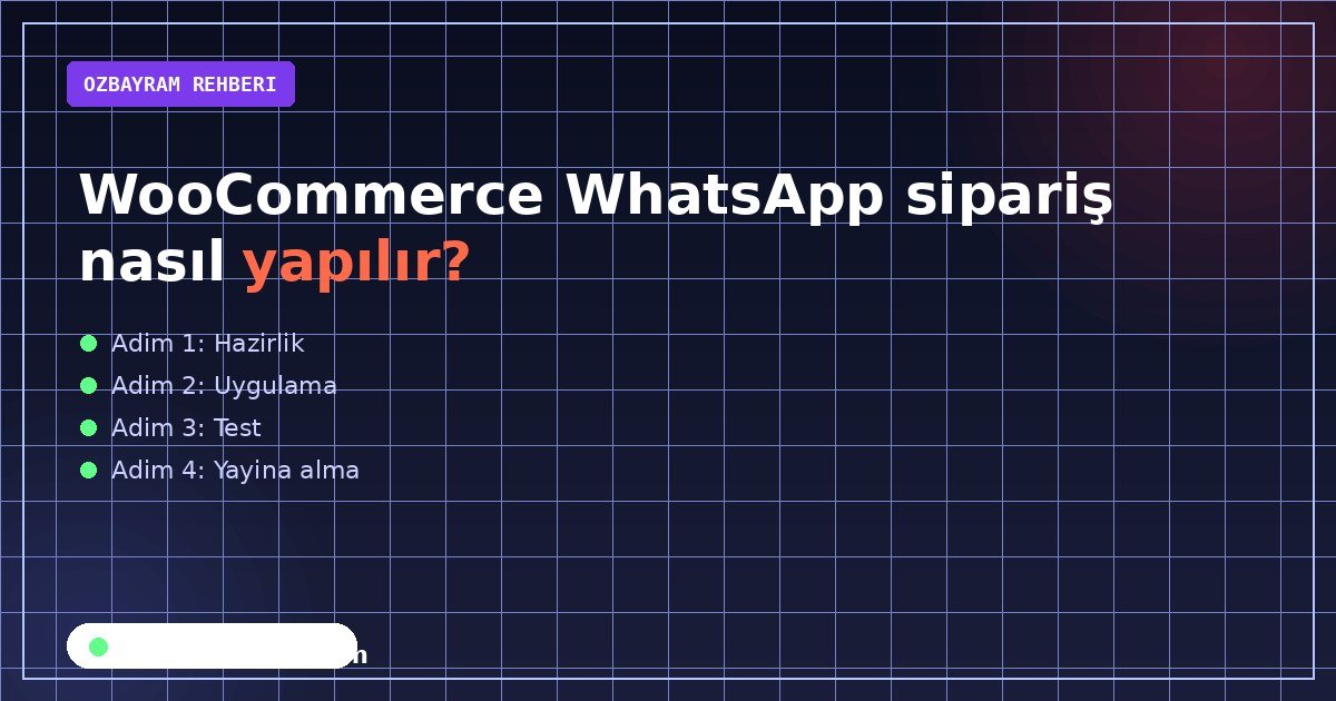WooCommerce ürün sayfasına WhatsApp sipariş butonu ekleme adımlarını anlatan teknik rehber görseli