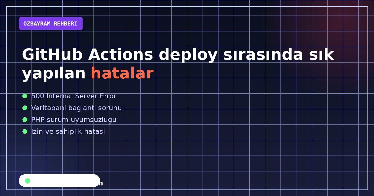 SSH yetkisi, hedef dizin ve rsync kaynaklı deploy hatalarının kontrol sırası