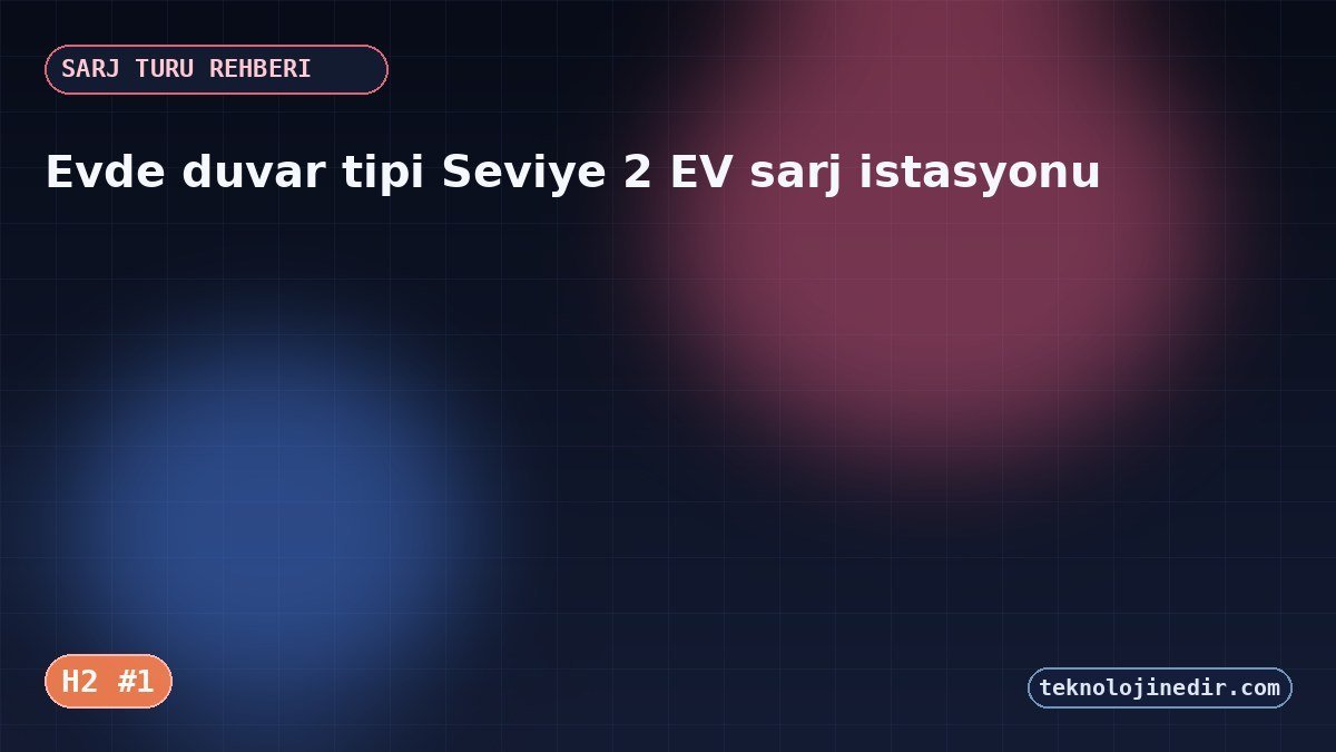 Evde duvar tipi Seviye 2 EV şarj istasyonu