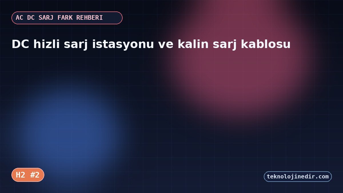 DC hızlı şarj istasyonu ve kalin şarj kablosu
