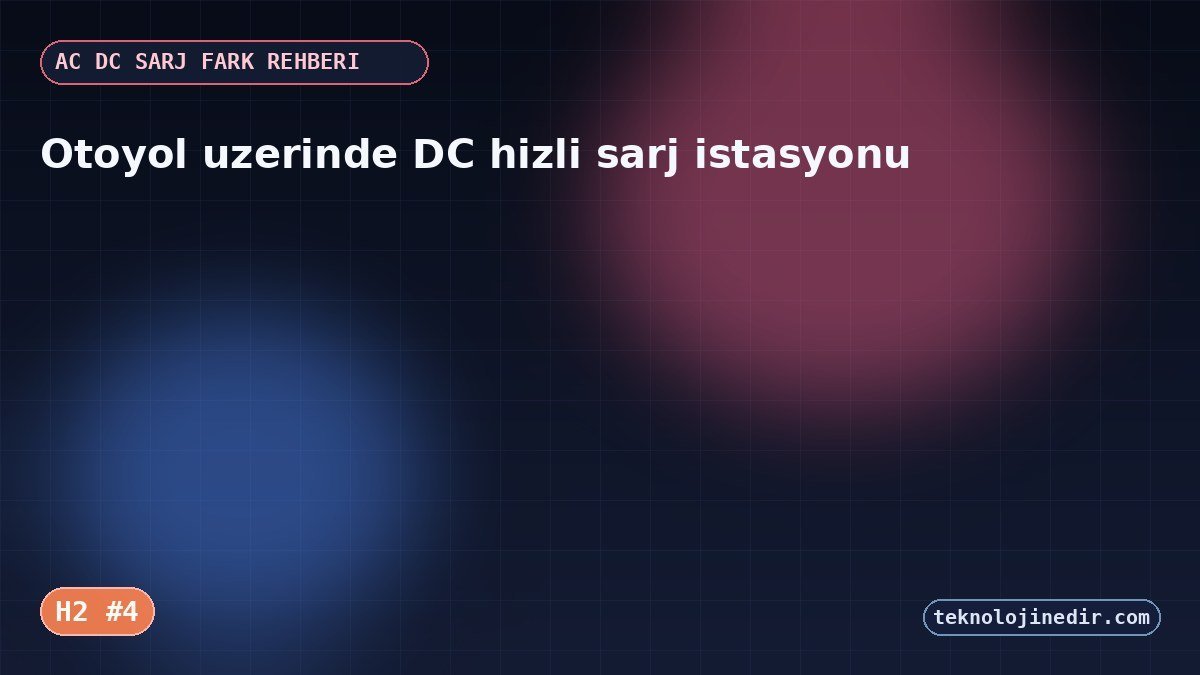 Otoyol üzerinde DC hızlı şarj istasyonu