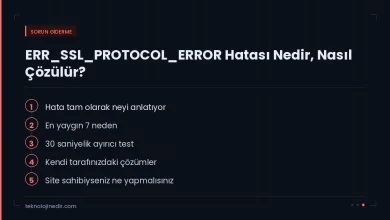 ERR_SSL_PROTOCOL_ERROR Hatası Nedir, Nasıl Çözülür? — rehberde ele alınan ana başlıklar