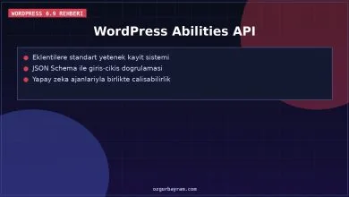 WordPress Abilities API Nedir, Eklentilere Yetenek Nasıl?