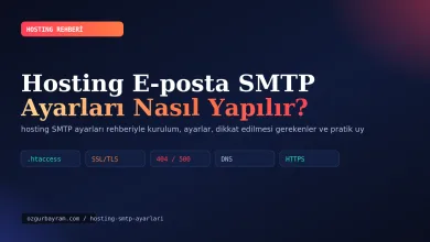 Hosting E-posta SMTP Ayarları Nasıl Yapılır?
