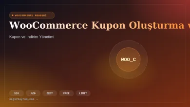WooCommerce kupon oluşturma ve indirim ayarlarını anlatan makale kapak tasarımı