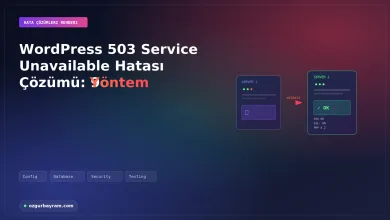 WordPress 503 Service Unavailable Hatası Çözümü: 9 Yöntem