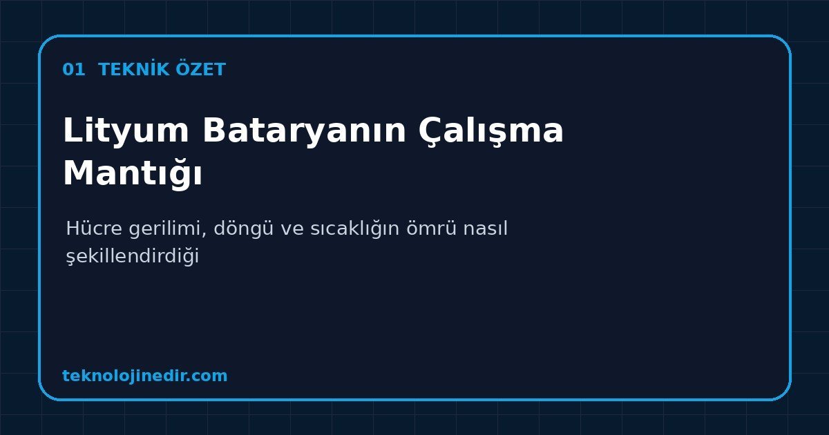 Lityum Bataryanın Çalışma Mantığı