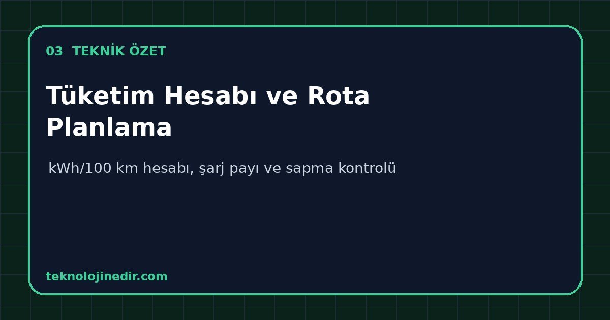 Tüketim Hesabı ve Rota Planlama