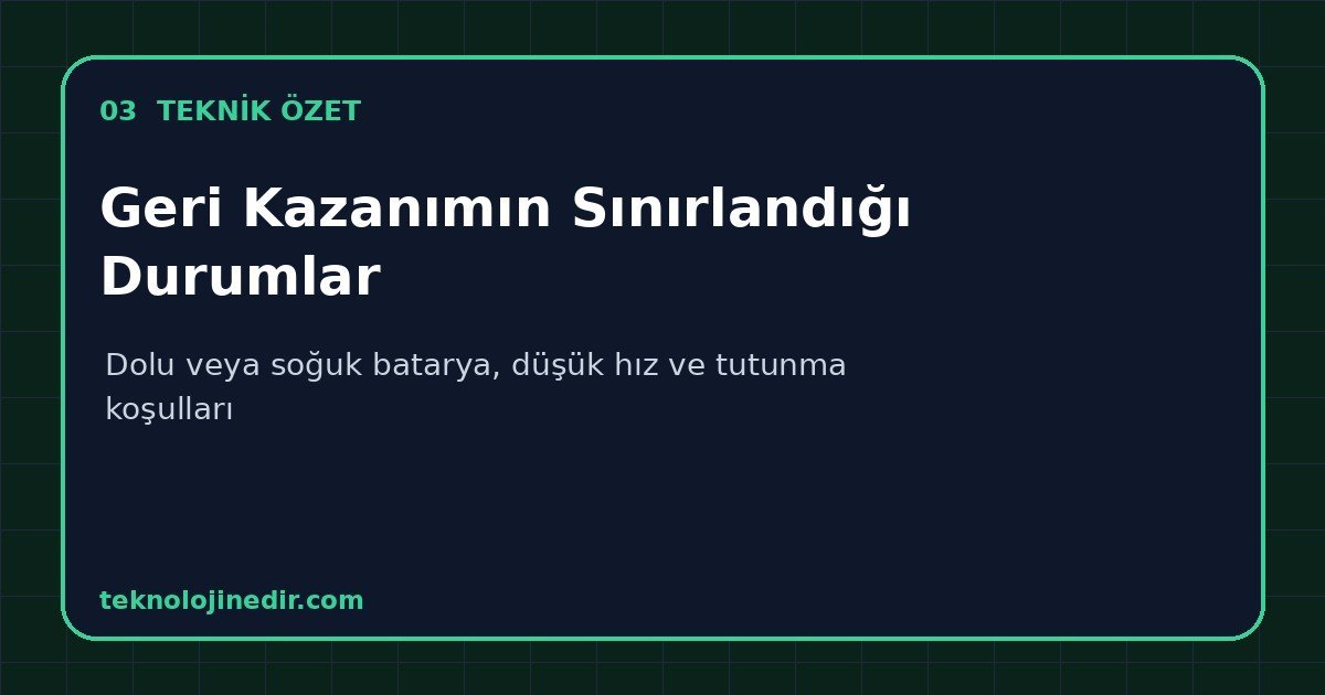 Geri Kazanımın Sınırlandığı Durumlar