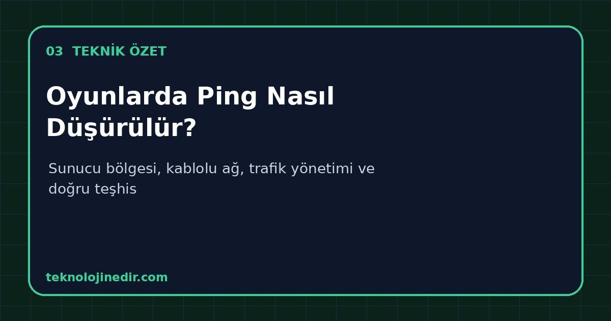Oyunlarda Ping Nasıl Düşürülür?