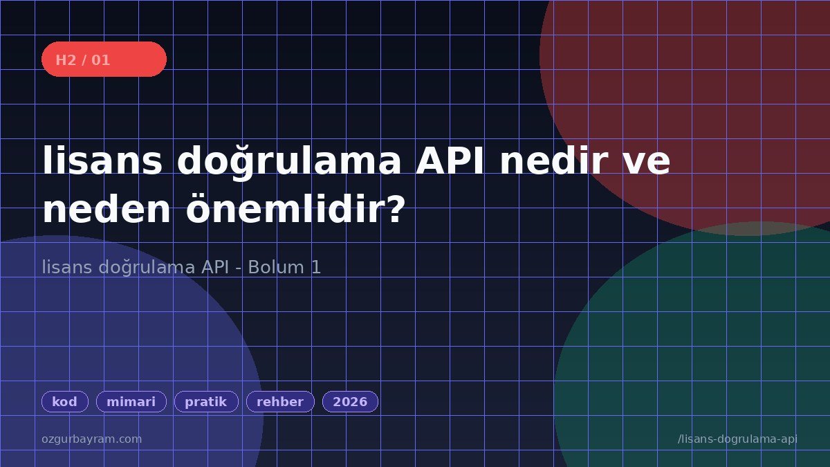 lisans doğrulama API nedir ve neden önemlidir?