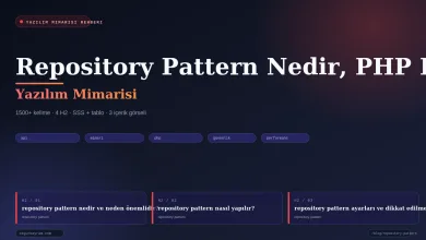 Repository Pattern Nedir, PHP Projelerinde Nasıl Kullanılır? - kapak görseli