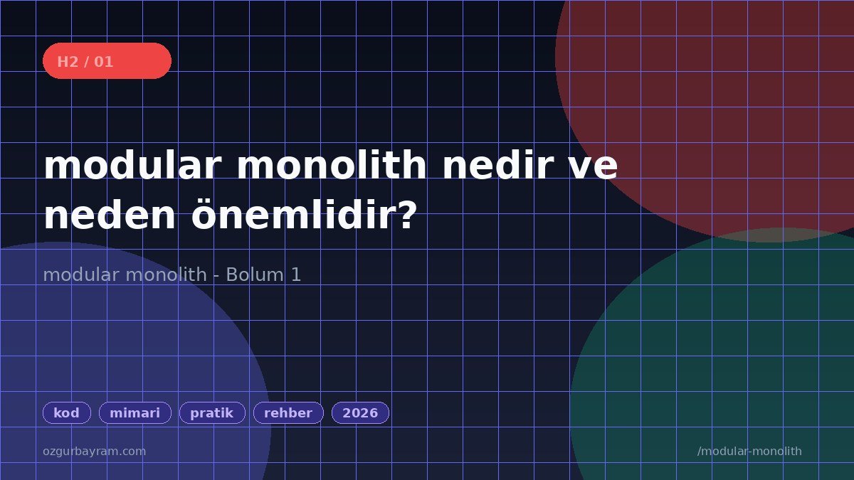modular monolith nedir ve neden önemlidir?