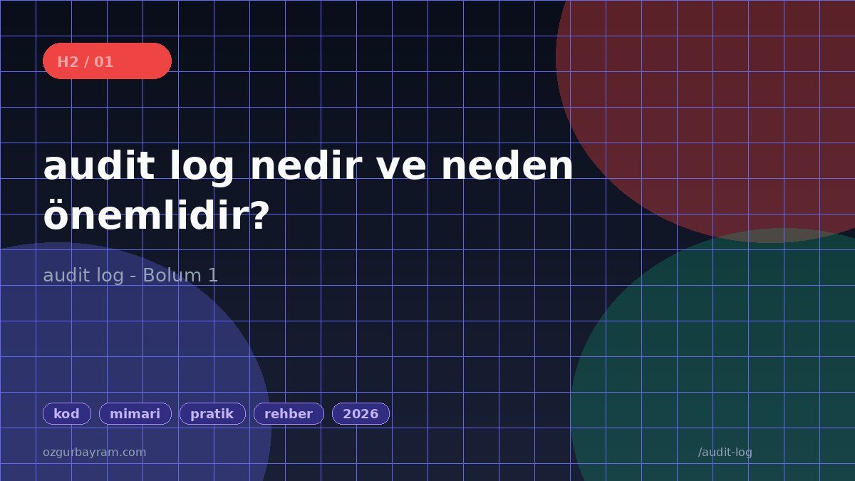 audit log nedir ve neden önemlidir?