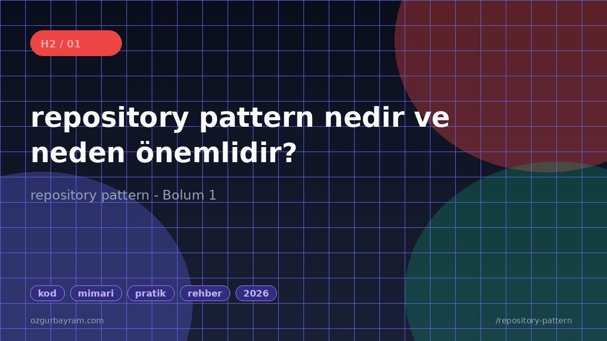 repository pattern nedir ve neden önemlidir?