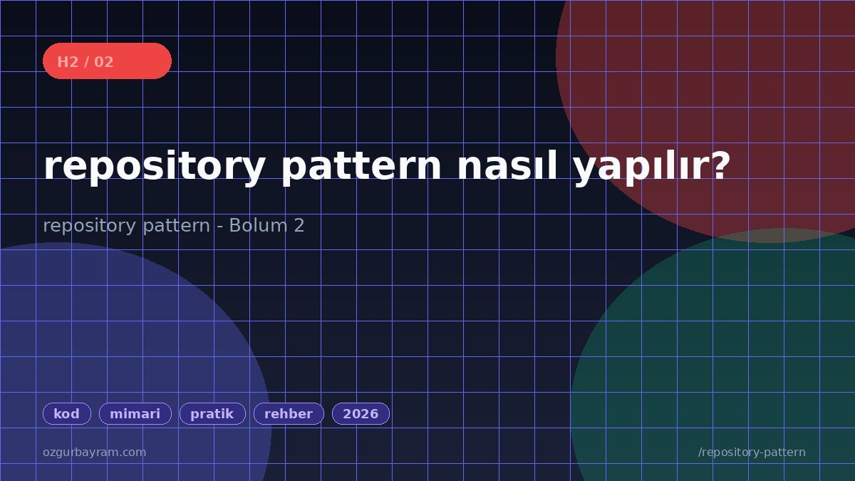 repository pattern nasıl yapılır?