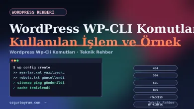 WordPress WP-CLI komutlarıyla güvenli site bakımı ve terminal yönetimi
