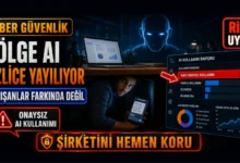 Şirketlerde onaysız kullanılan gölge yapay zeka risklerini simgeleyen görsel
