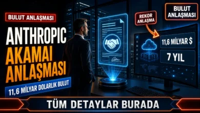 Anthropic Akamai anlaşması kapsamında imzalanan 11,6 milyar dolarlık bulut yatırımını simgeleyen dijital anlaşma görseli